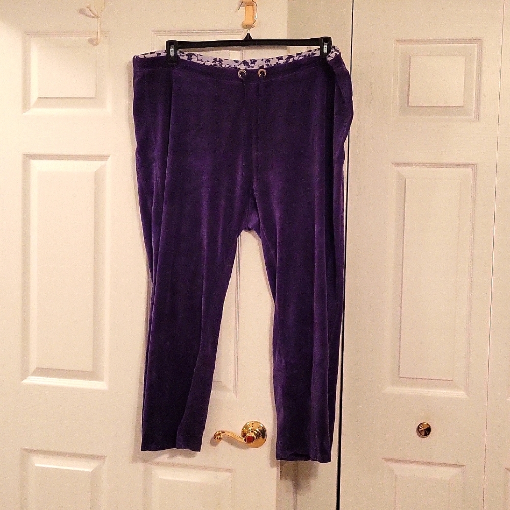 Nyl Navy Velour Pants